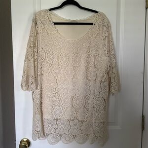 Cream Lace Top